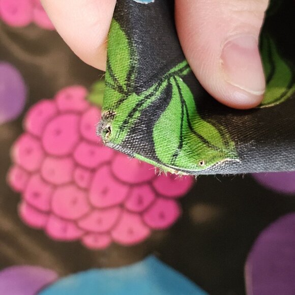 Vintage 60s Satin Foldable Tote Lucite Handle Retro Floral Purse Converts Clutch - Picture 11 of 15